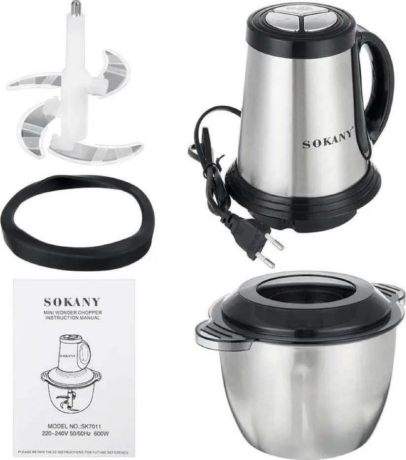 Ηλεκτρικός Πολυκόφτης Μπλέντερ Multi Blender 600W με Λεπίδες από Ανοξείδωτο Ατσάλι SOKANY SK-7011